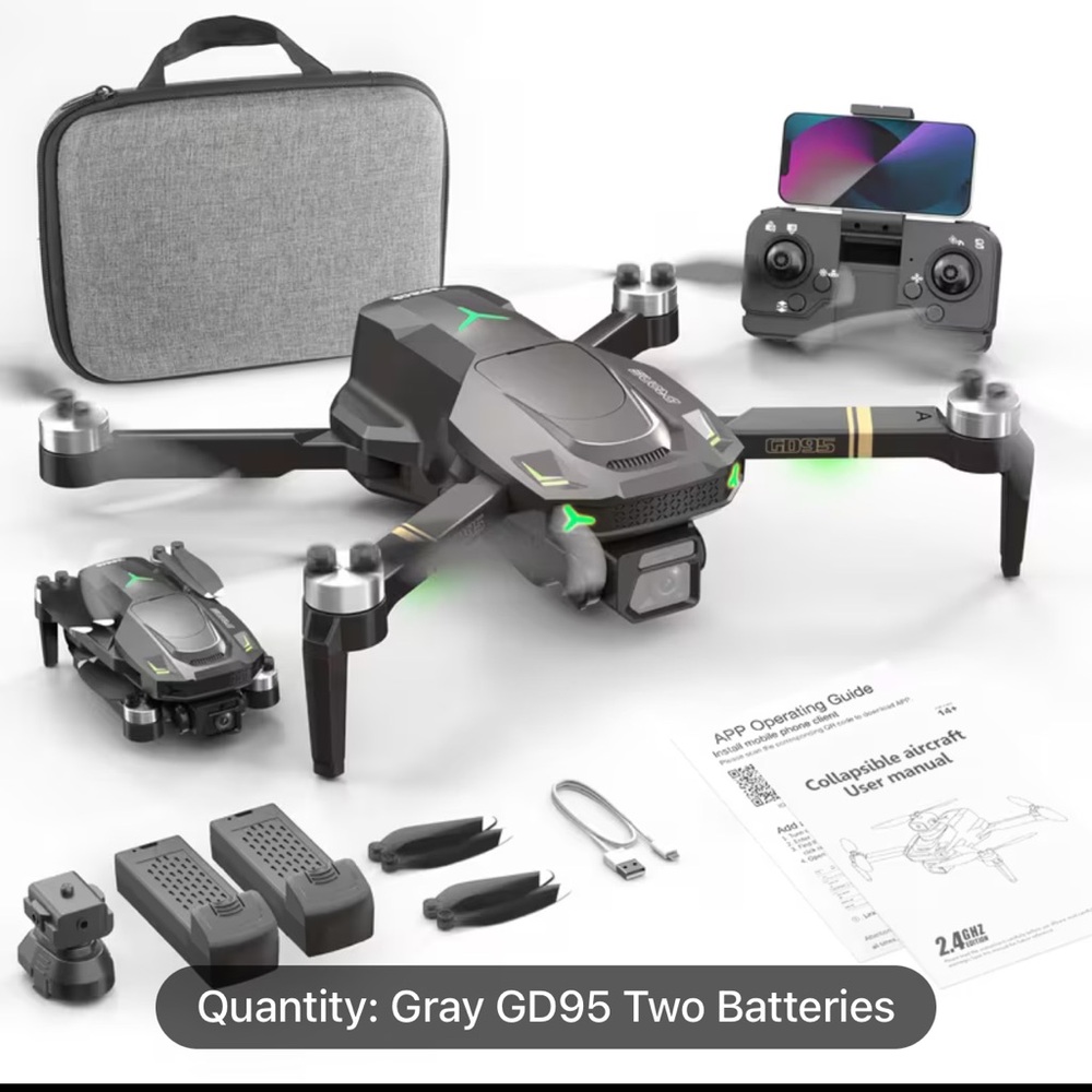 Gray GD95 Drone with Accessories